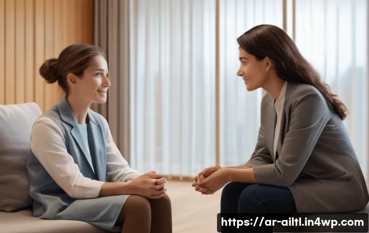 감정 인식 AI의 사회적 영향 - **AI-Enhanced Compassionate Care:**
"A heartwarming scene depicting a kind, professional female ...