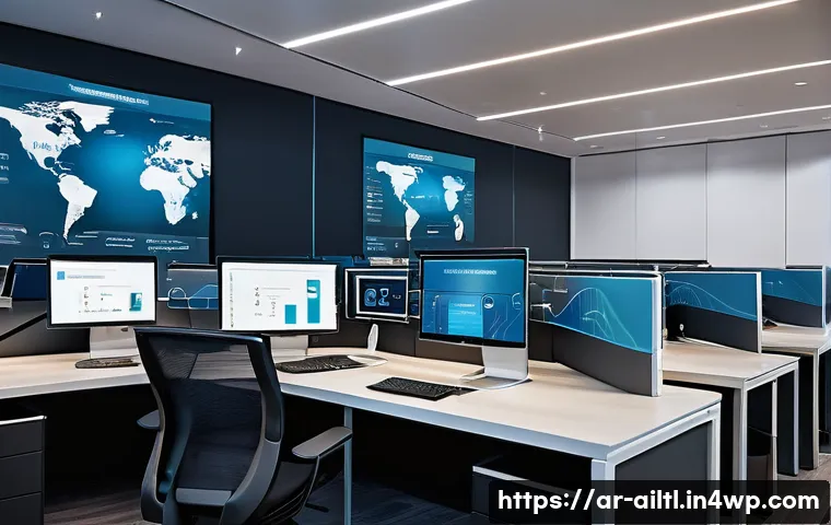 감정 인식 AI의 투자 가치 분석 - A modern customer service center in a Middle Eastern city, showcasing a diverse team of Arabic-speak...