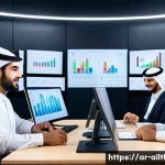 감정 인식 AI 서비스의 가격 비교 - A modern office scene in Riyadh, Saudi Arabia, showing a diverse team of Arabic professionals using ...