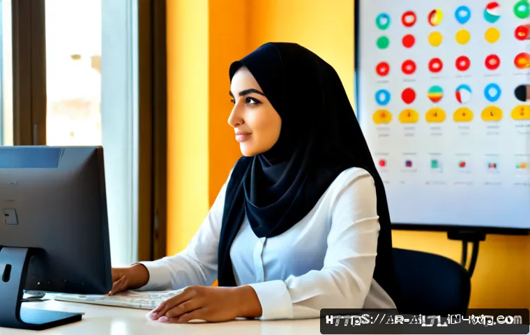 감정 인식 AI와 고객 피드백 활용 - Photorealistic customer service workspace in a modern Middle Eastern office, a modestly dressed Arab...