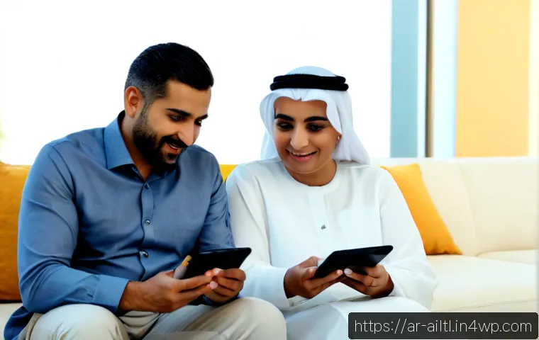 감정 인식 AI와 세대별 소비자 분석 - Photorealistic modern Gulf Arab family in a bright upscale shopping lounge, three generations includ...